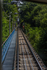 Fototapeta premium the railway to the upper part of como