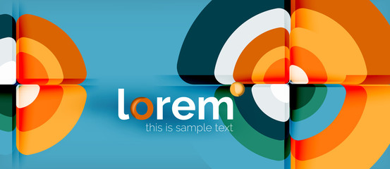 Obraz premium Circles and triangles geometric abstract background. Trendy abstract layout template for business or technology presentation or web brochure cover, wallpaper