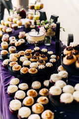 wedding cupcakes on a rack