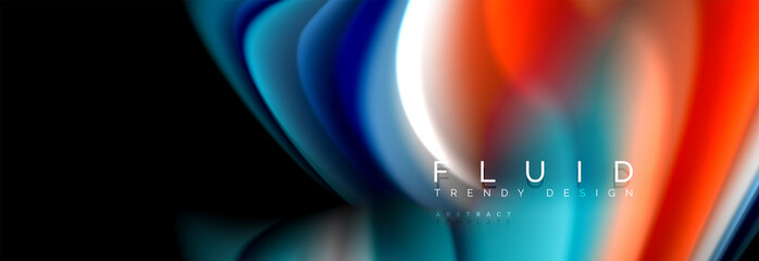 Fluid wave line background or pattern. Geometric technology abstract background. Movement effect.