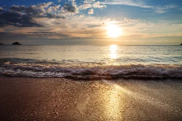 Zelfklevend Fotobehang Zonsondergang aan zee Zee zonsondergang