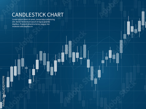 Candlestick Chart Financial Market Growth Graph Forex Trading And - 