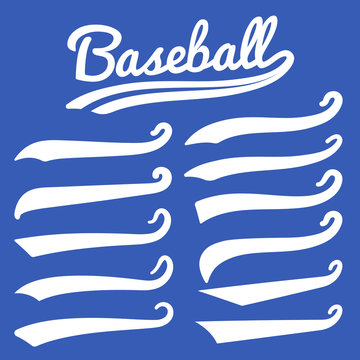 Text Tail Swoosh Swash Vintage Retro Style School Team Game 