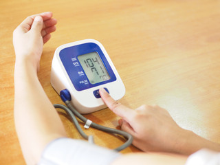 Health check With blood pressure monitors and heart rate measurements.