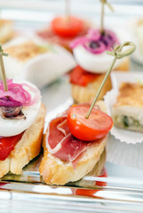 catering food on the tray