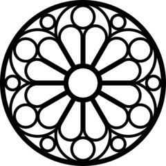 Dieppe, France, rose window