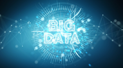 Obraz premium Big Data digital hologram background 3D rendering