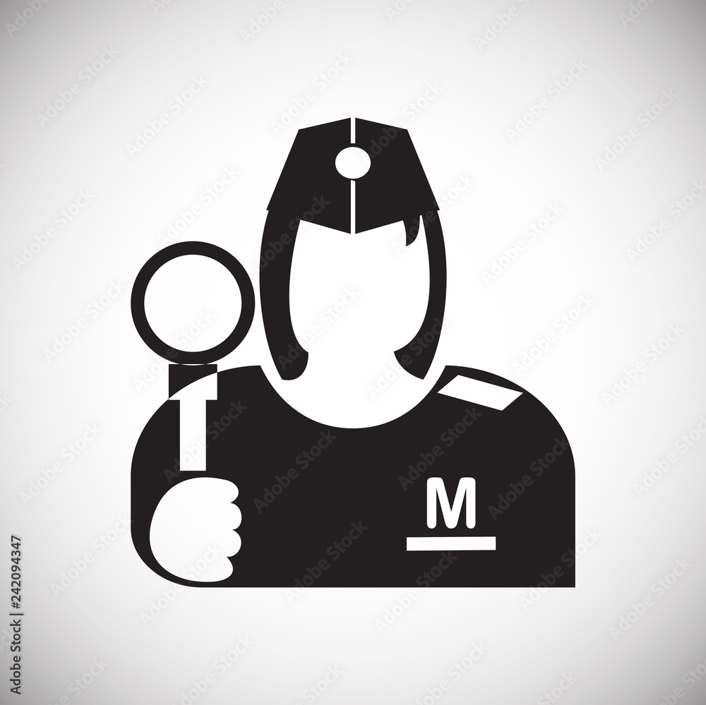 Poster subway worker icon on white background for graphic and web design, modern simple vector sign. intern