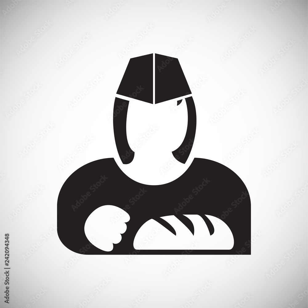 Poster baker icon on white background for graphic and web design, modern simple vector sign. internet conce