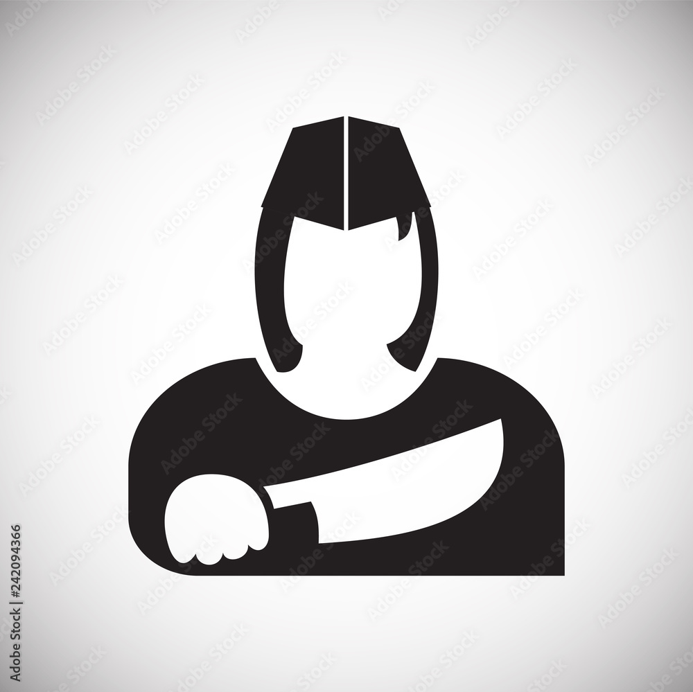 Poster butcher icon on white background for graphic and web design, modern simple vector sign. internet con