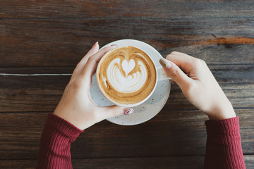 Cup coffee for Breakfast on hand