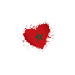 Morocco flag, vector illustration on a white background