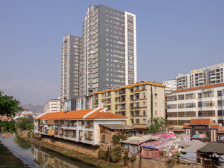 Stadtansicht Wenshan in Yunnan in China