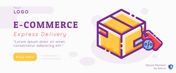 E-Commerce and delivery service Banner layout
