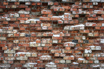 Grunge brick wall background with dirty texture