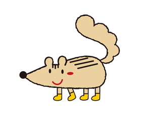 お洒落なシマリスさん