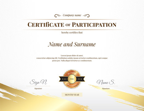 Certificate template in sport theme with watermark background, Diploma design