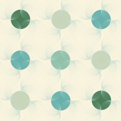 bubbles wings dots seamless blue green
