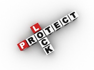 3d rendering protect lock crossword