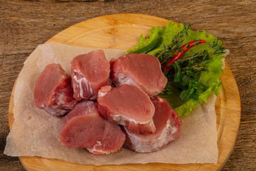 Raw pork tenderloin