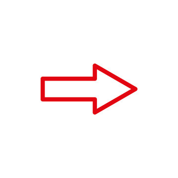 red arrow. vector icon