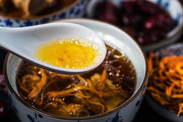 Chinese medicine pork ribs stew