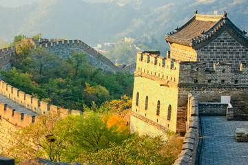 Fototapeta na wymiar The fortress tower Plot Mutianyu Great Wall