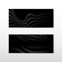 Black abstract banner design vectors