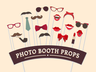 Woman accessories photo booth props vector © Rawpixel.com
