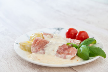 Baked Endives with ham and Bechamel sauce