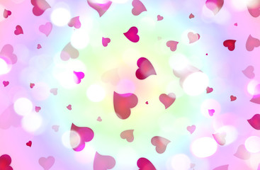 красивый фон с сердечками на светлом фоне   