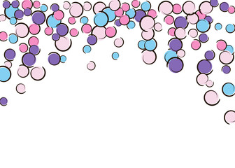 Comic background with pop art polka dot confetti.