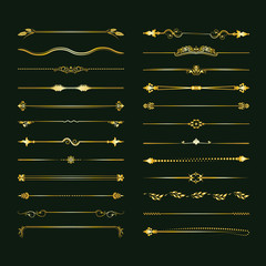 Collection of vector dividers. Can be used for design, letters, jewelry, gifts, notebooks
