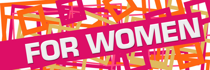 For Women Pink Orange Random Borders Horizontal 