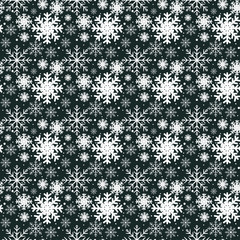 Modern seamless pattern with snowflakes