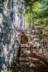 The Beech Cliff Trail in Acadia National Park, Maine