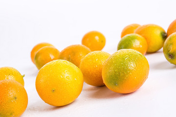 kumquat on a white background 