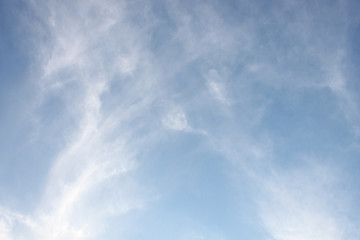 fresh clear blue sky with light cloud