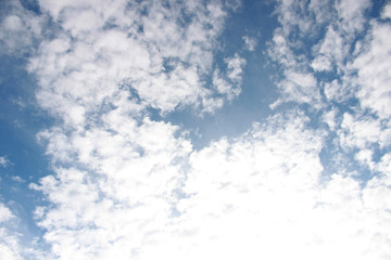 fresh clear blue sky with light cloud