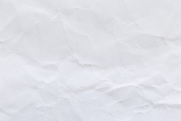 Crumpled white recycled paper background for business communication and education concept design.