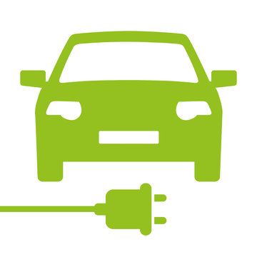 Elektroauto grün - Elektromobilität icon
