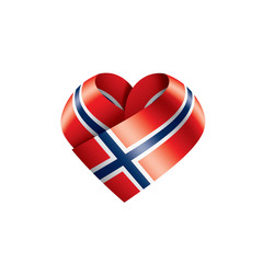 Obraz premium Norway flag, vector illustration on a white background