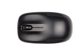 Computer wireless mouse isolated on white background.