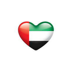 United Arab Emirates flag, vector illustration on a white background