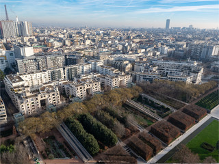 vue aérienne de Paris depuis un ballon