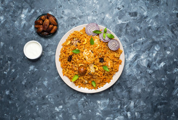 Saudi Arabian Kabsa (Chicken and Rice).