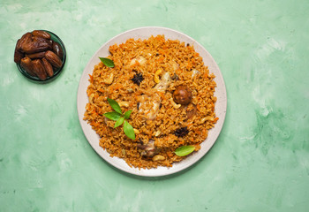 Chicken Machboos (Bahraini Spiced Chicken and Rice).
