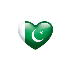 Pakistan flag, vector illustration on a white background