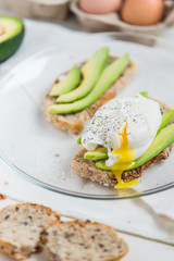 poached egg with avocado