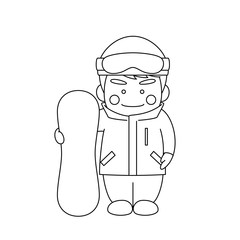 男性キャラクタースノボ
